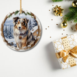 オーストラリアン・シェパード クリスマス オーナメント 冬 犬