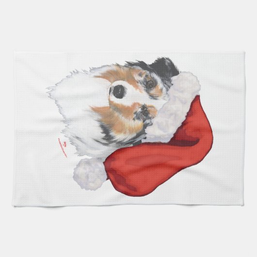 オーストラリアン・シェパード クリスマス キッチンタオル (横)