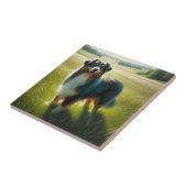 オーストラリアン・シェパード タイル (側面)