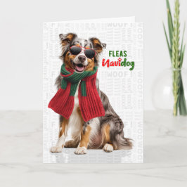 オーストラリアン・シェパード・ドッグ・フレーズ・ナビドッグ・クリスマス シーズンカード