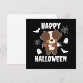 オーストラリアン・シェパード ハッピーハロウィン ドッグ 衣装 招待状 (正面/裏面)
