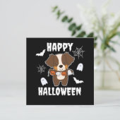 オーストラリアン・シェパード ハッピーハロウィン ドッグ 衣装 招待状 (スタンド正面)
