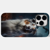 オーストラリアン・シェパード ハロウィン おばけ Case-Mate iPhoneケース (裏面 (横))