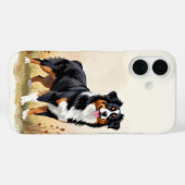 オーストラリアン・シェパード ブラックトライカラー オーストラリアンシェパード 犬 Case-Mate iPhoneケース (裏面 (横))