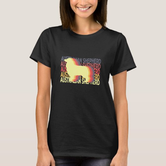 オーストラリアン・シェパード ヴィンテージ リピート Tシャツ (正面)