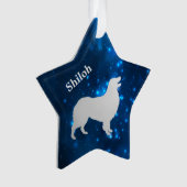オーストラリアン・シェパード 犬の星オーナメント(名入れ可能) オーナメント (正面)