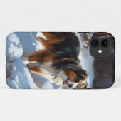 オーストラリアン・シェパード 雪を降らせて クリスマス Case-Mate iPhoneケース (裏面(横))