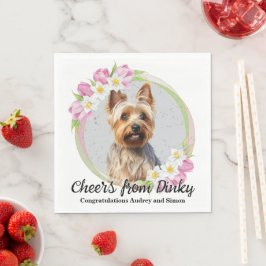 オーストラリアン・テリアの結婚式のナプキンに犬の写真 スタンダードランチョンナプキン