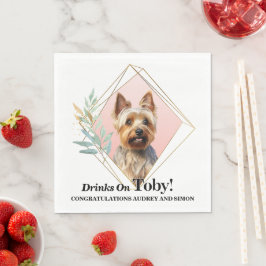 オーストラリアン・テリアの結婚披露宴用ナプキンに犬の写真 スタンダードランチョンナプキン