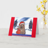 オーストラリアン・テリア カード (黄色い花)