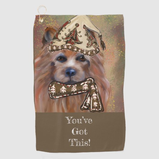 オーストラリアン・テリア ゴルフタオル (正面)