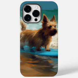 オーストラリアン・テリア ビーチ サーフィン 絵画 Case-Mate iPhone 14 PRO MAXケース