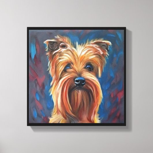 オーストラリアン・テリア - 犬の肖像画 キャンバスプリント (正面)