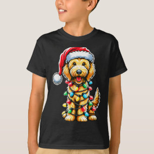 オーストラリアン・ラブラドゥードル クリスマスツリー サンタクロース L Tシャツ