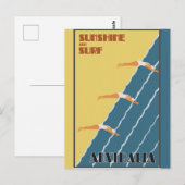 オーストラリアヴィンテージレトロビーチ旅行ポスター ポストカード (正面/裏面)