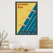 オーストラリアヴィンテージレトロビーチ旅行 ポスター (キッチン)