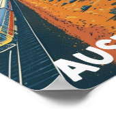 オーストラリアヴィンテージ有名な旅行プレイス ポスター (角)