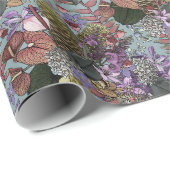 オーストラリアヴィンテージ熱帯夏ワイルドフラワー ラッピングペーパー (ロールコーナー)