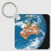 オーストラリア上空に雲を見せる惑星の地球。 キーホルダー (正面)