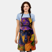 オーストラリア不気味のケルパイハロウィーンパンプキン エプロン (着用した状態)