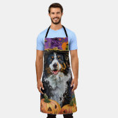 オーストラリア不気味の羊飼いハロウィンウィッチカボチャ エプロン (着用した状態)