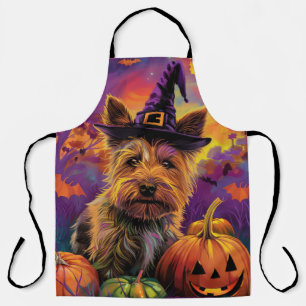 オーストラリア不気味テリアハロウィーンウィッチパンプキン エプロン