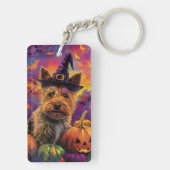 オーストラリア不気味テリアハロウィーンウィッチパンプキン キーホルダー (裏面)