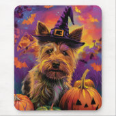 オーストラリア不気味テリアハロウィーンウィッチパンプキン マウスパッド (正面)