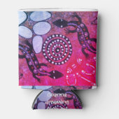 オーストラリア中部でピンクの夢を見るゴアナ 缶クーラー (正面)