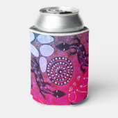 オーストラリア中部でピンクの夢を見るゴアナ 缶クーラー (缶裏面)