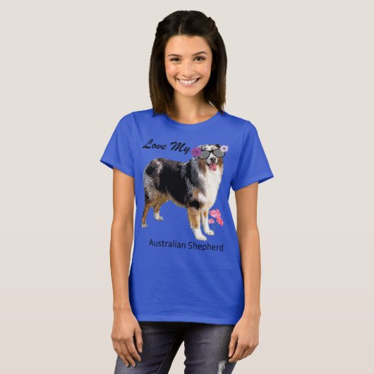 オーストラリア人がサングラスをおもしろい着て Tシャツ (正面フル)