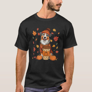 オーストラリア人がセーターを着てコーヒー感謝祭の秋 Tシャツ