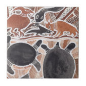 オーストラリア人によっては動物のカメの魚のタイルが夢を見ます タイル (正面)