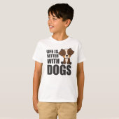 オーストラリア人の羊飼いの生活は犬の方が良い Tシャツ (正面フル)