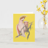 オーストラリア人のGalahカードジョンGould カード (黄色い花)