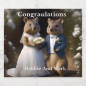 オーストラリア人のQuokkaが私と結婚結婚 スパークリングワインラベル (シングルラベル)