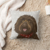 オーストラリア人Labradoodle Darcey クッション (ブランケット)