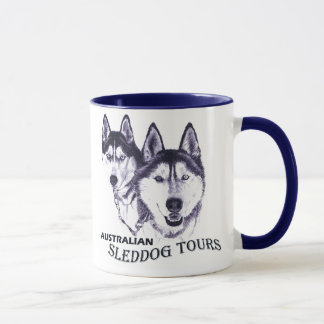 オーストラリア人Sleddogは旗2 001、Australiを…旅行します マグカップ