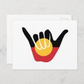 オーストラリア先住民つる国旗の釈迦 シーズンポストカード (正面/裏面)