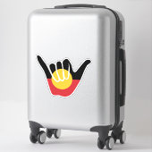 オーストラリア先住民つる国旗の釈迦 シール (スーツケース)