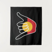 オーストラリア先住民つる国旗の釈迦 タペストリー (正面)