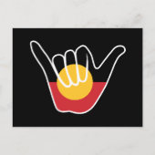 オーストラリア先住民つる国旗の釈迦 ポストカード (正面)