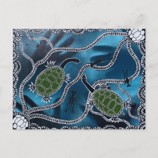 オーストラリア先住民のカメのポストカード ポストカード (正面)