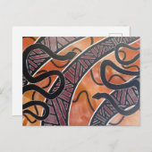 オーストラリア先住民のスネークポストカード ポストカード (正面/裏面)