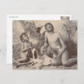 オーストラリア先住民の少年, 1896 ポストカード (正面/裏面)