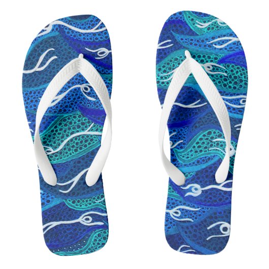 オーストラリア先住民の水スピリッツThongs ビーチサンダル (フットベッド)