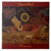 オーストラリア先住民の砂漠の動物6'アートタイル タイル (正面)