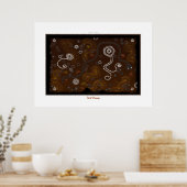 オーストラリア先住民の砂漠の夢を描くアートポスター ポスター (キッチン)