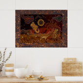 オーストラリア先住民の砂漠の熱ポスター ポスター (キッチン)