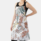 オーストラリア先住民の花。シームレスパターンブラック  エプロン (インサイチュ)